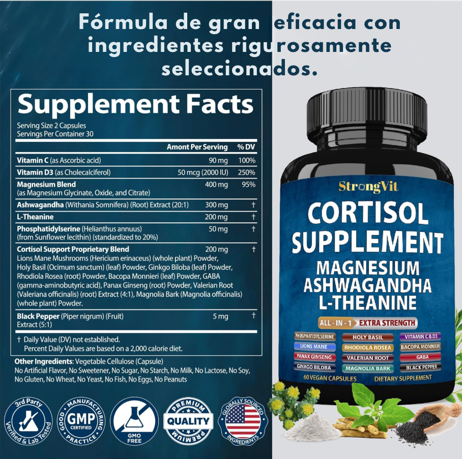 Cortisol Balance 13-en-1: Máxima Calma y Energía Vital