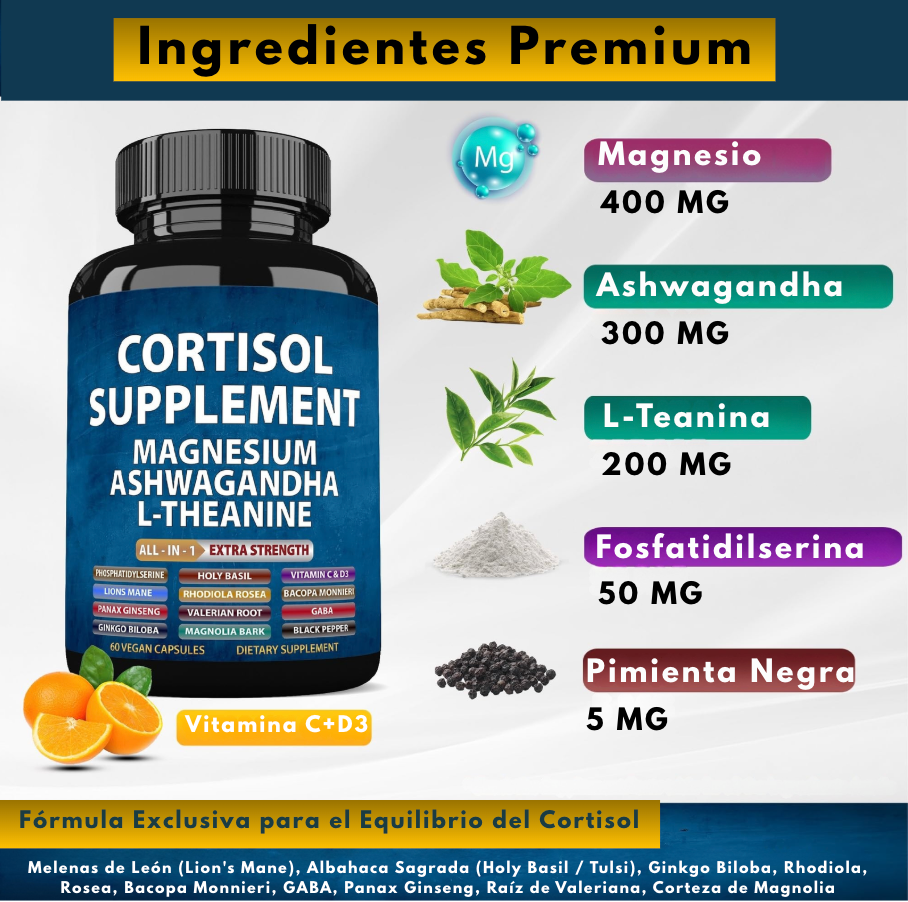 Cortisol Balance 13-en-1: Máxima Calma y Energía Vital
